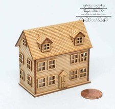 Kit 1:144 Laser Cut Colonial Dollhouse Kit (Engraved)DIY dollhouse/DIY Dollhous