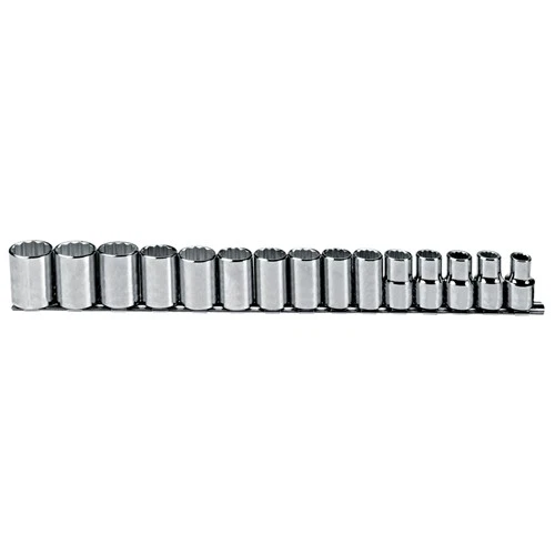 Proto J54206 1/2 Drive 15 Pc. Metric Socket Set - 12 Point