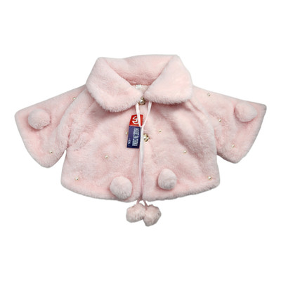 Kleinkind Baby Mädchen Mantel Kunstfell Langarm Cape Umhang Jacken Oberbekleidung Kleidung