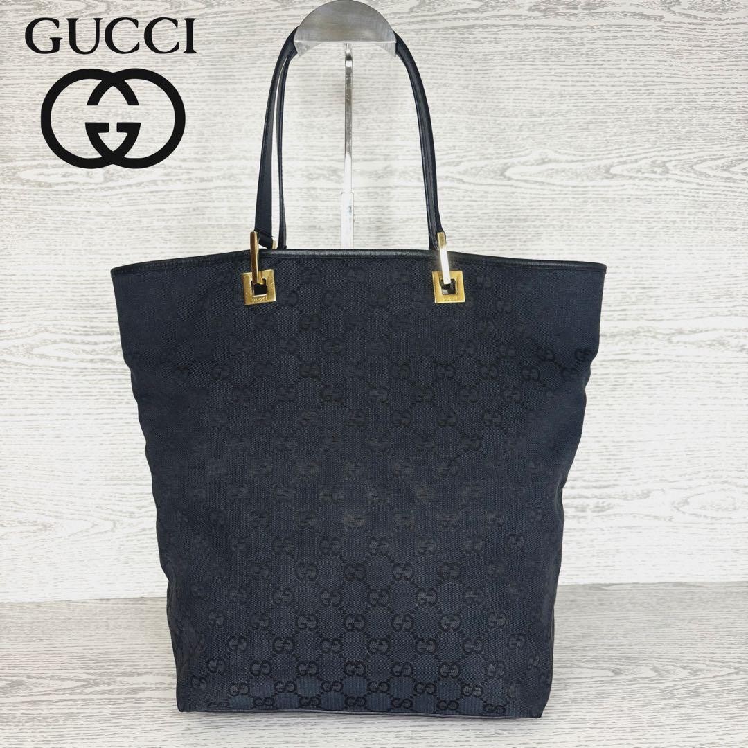 GUCCI GG Monogram Tote Bag S011 in Classic Brown