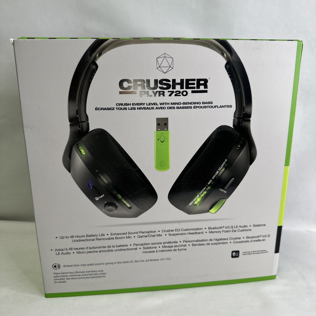 Skullcandy Crusher PLYR 720 - Wireless Gaming Headset With Built