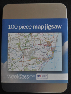 Nicht mehr produziert 100 Stck. Ordnance Survey Southwold Suffolk Puzzle; Metalldose - vollständig