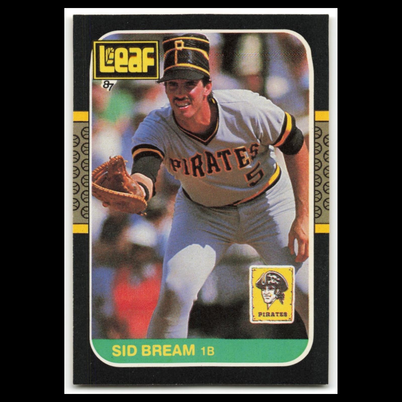 Sid Bream #239 1987 Leaf Pittsburgh Pirates Baseball Card MLB NM