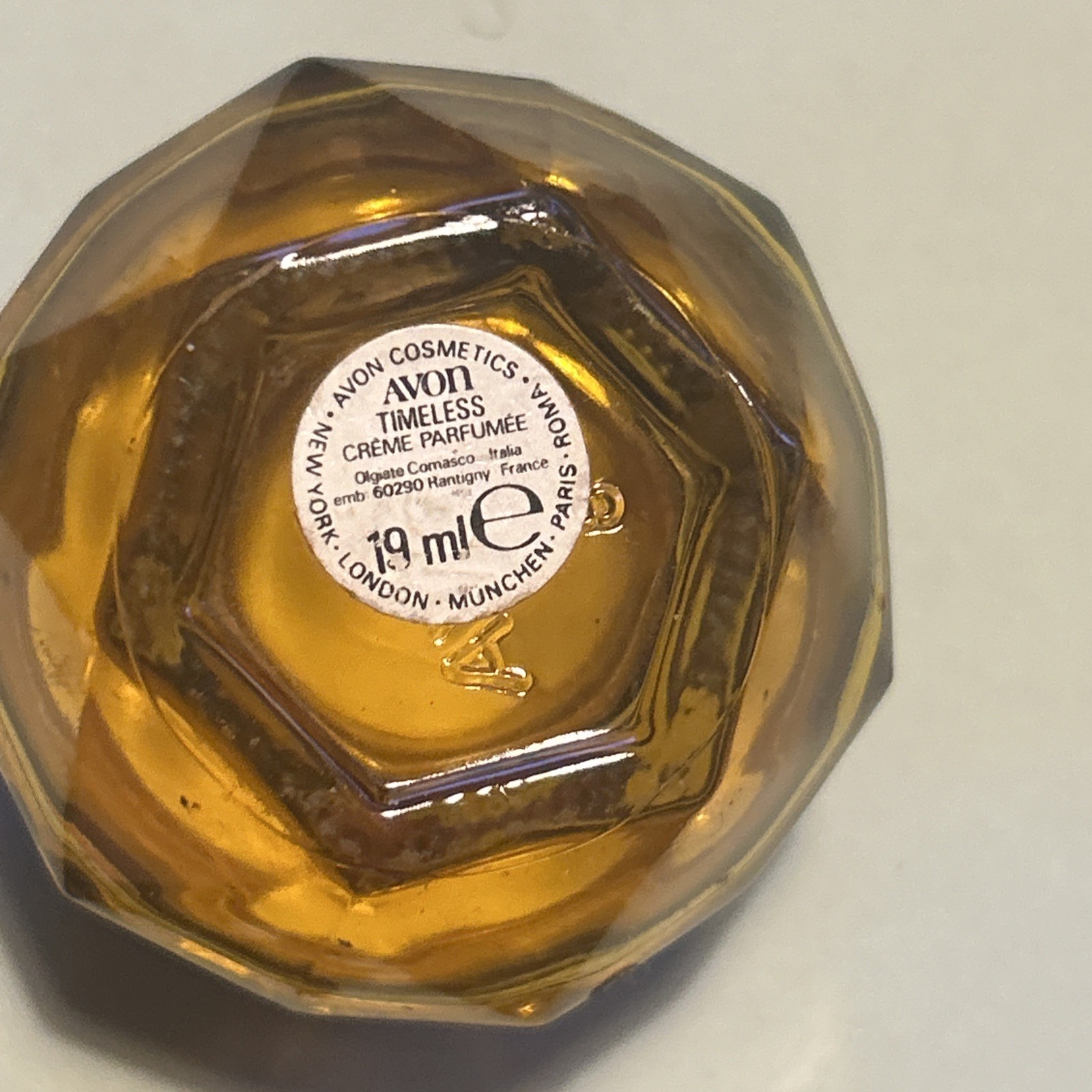 Vintage Avon  "Timeless" & "Rapture"  Cream Sachet Jars 8