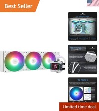 CPU Water Cooler with 3 PWM Fans with 2000RPM,IPS LCD Screen with 320  240 R...