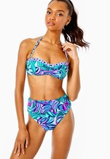 Lilly Pulitzer Size 2 Don't Wanna Leaf Bikini Set Swimsuit High Waist Set Floral