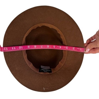 Filippo Catarzi Brown Wool Felt Cloche Hat with Decorative 