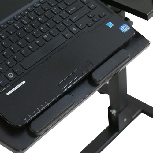 Adjustable Laptop Notebook Rolling Table Desk Stand Tiltable Tabletop W/ Casters - 第 11/15 張圖片