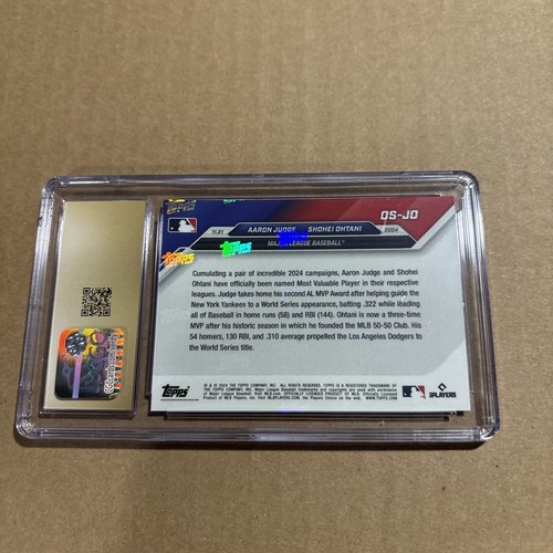 Aaron Judge / Shohei Ohtani 2024 Topps Now-OS-JO-CGC Pristine 10 Black Label - Picture 4 of 6