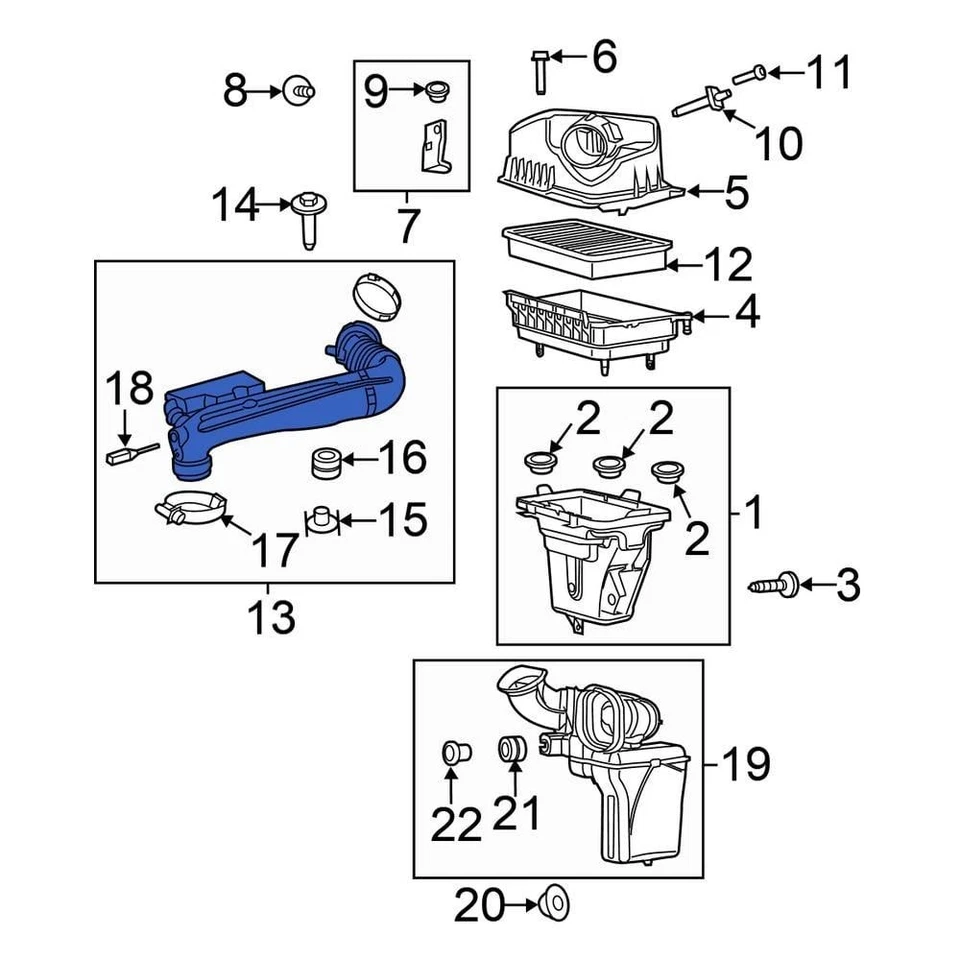 For Chrysler 200 2015-2017 Chrysler 68211695AB Engine Air Intake Hose - Изображение 4 из 4