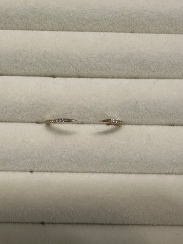 ferkos 14k gold dainty diamond ring size 7