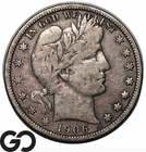 1906-D Barber Half Dollar, Better Denver Date