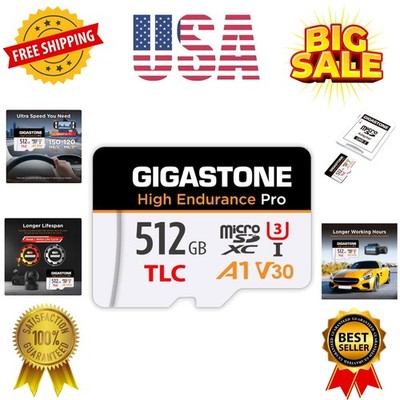 5-Yrs Free Data Recovery] 512GB Micro SD Card, TLC High Endurance Pro, Speed ...