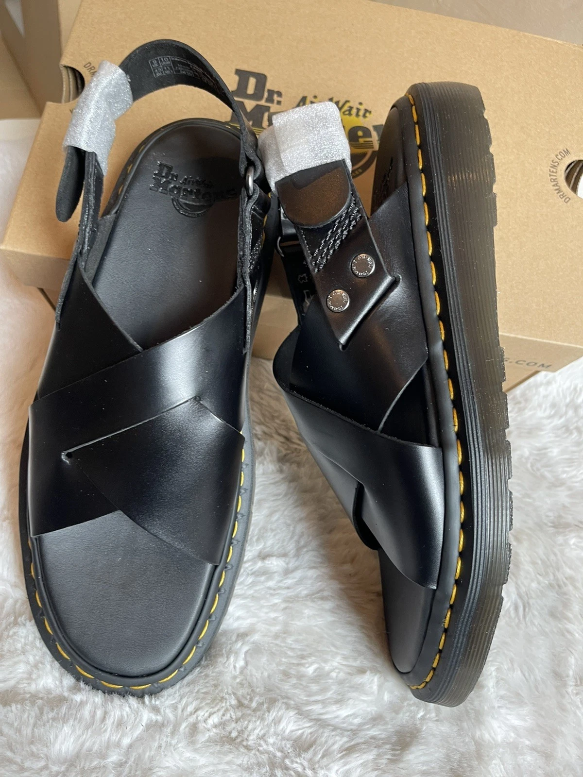 Dr. Martens Zane Black Leather Sandals UK Size uk5 Eu38