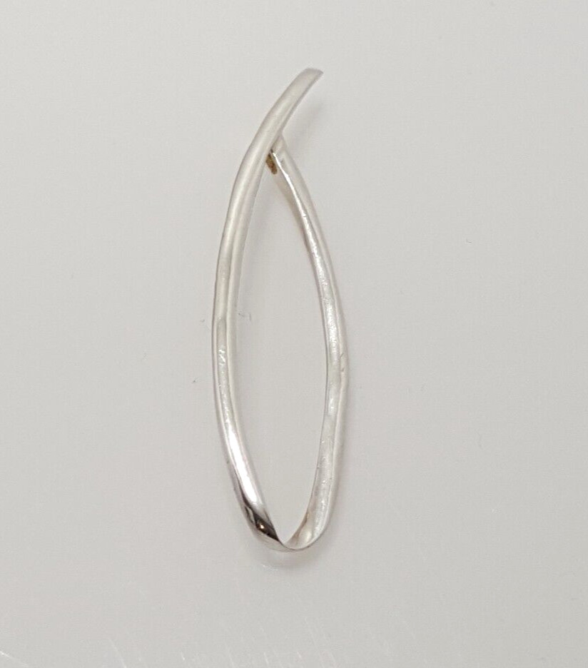 Gorgeous Sparkling Artistic Long Loop Pendant 925… - image 3