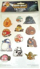 ANGRY BIRDS Star Wars Temporary Tattoos 12 CT. NEW