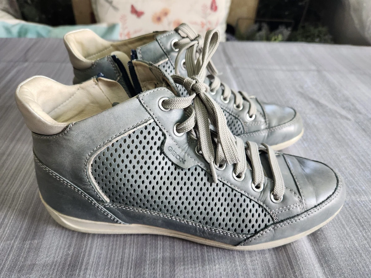 Womens size 6 Geox Respira trainers ankle sneakers grey eu 39