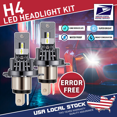 H4 HB2 9003 LED Headlight Kit CSP High/Low Beam 16000LM 50W Bulbs CANBUS