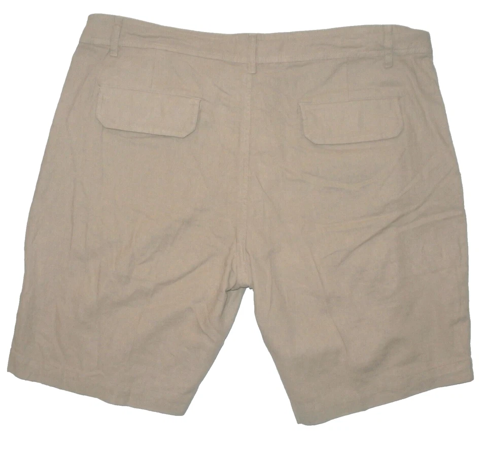 Pantalones cortos informales Toscano 38 de lino y algodón tostado para hombre nuevos sin etiquetas  Foto 3 de 4
