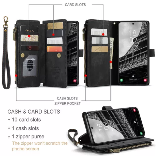 For Samsung S25 S24 S23 FE S22 S21 Detachable Magnetic Cover Leather Wallet Case - Picture 36 of 63