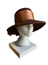 Trikki By Edna Wallace 60s 70s Brown Felt Ladies Trilby Style Hat