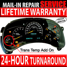 03-07 Gm Chevy Instrument Gauge Cluster With Trans Temp Add On Repair Service