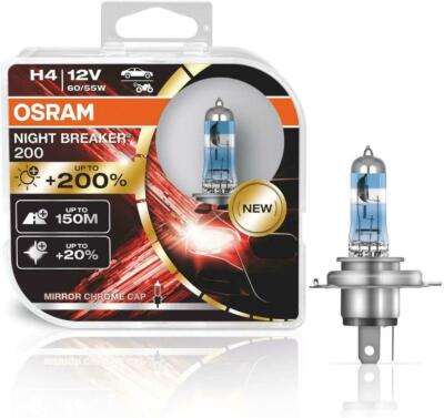 OSRAM - Nightbreaker 200 Car Headlight Bulbs +200% Upgrade Headlamps (TWINPACK)