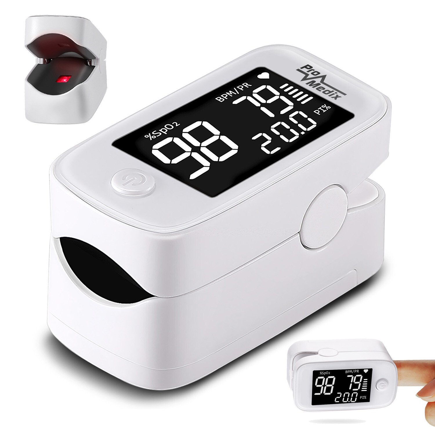 Pulsossimetro Ossimetro da dito medico Promedix PR-870