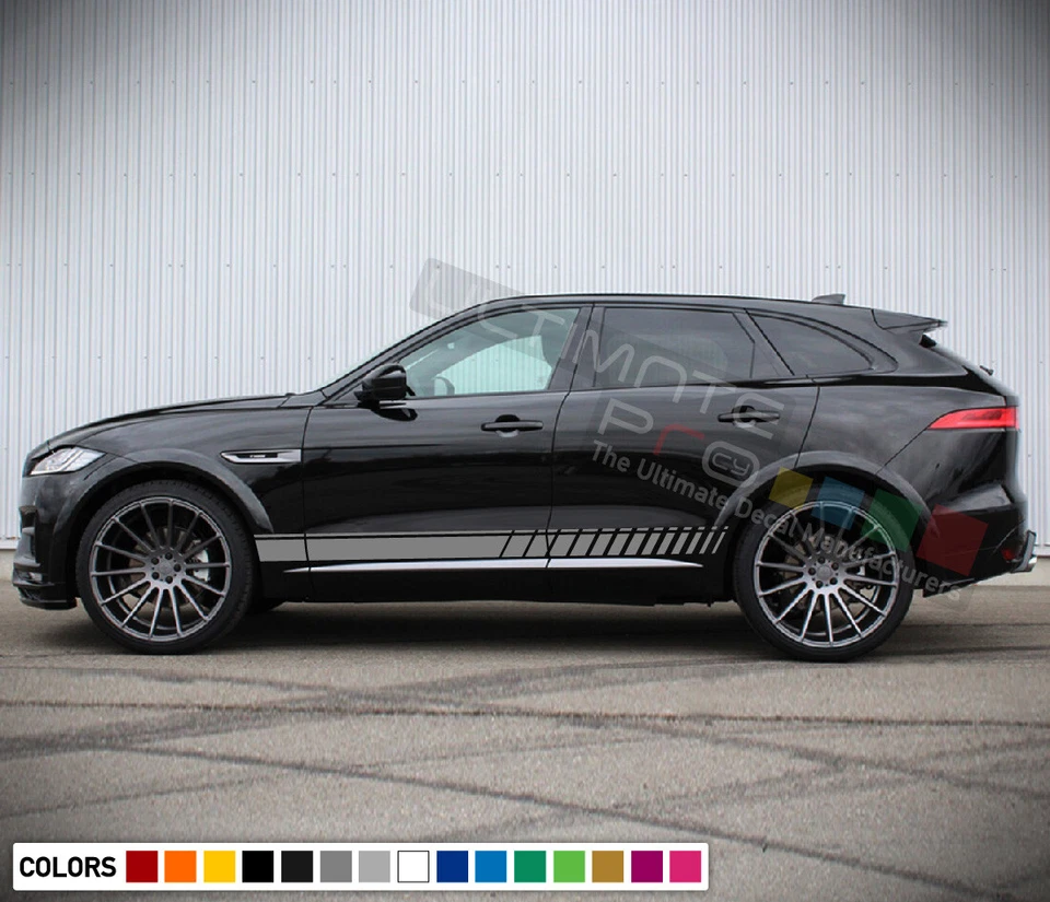 Kit de pegatinas de rayas laterales para Jaguar F Pace techo corredizo gráficos capó maletero 2018 Foto 4 de 4