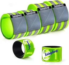 Reflective Band for Night Running Walking, 6 PCS Premium Green 