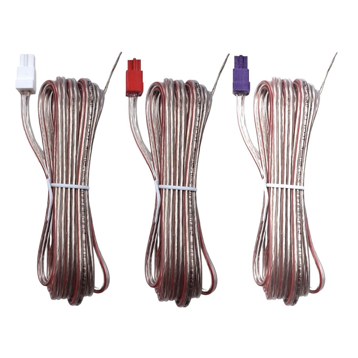 3x 3m Meter Sound Speaker Cable Red Gray For Sony Home Audio
