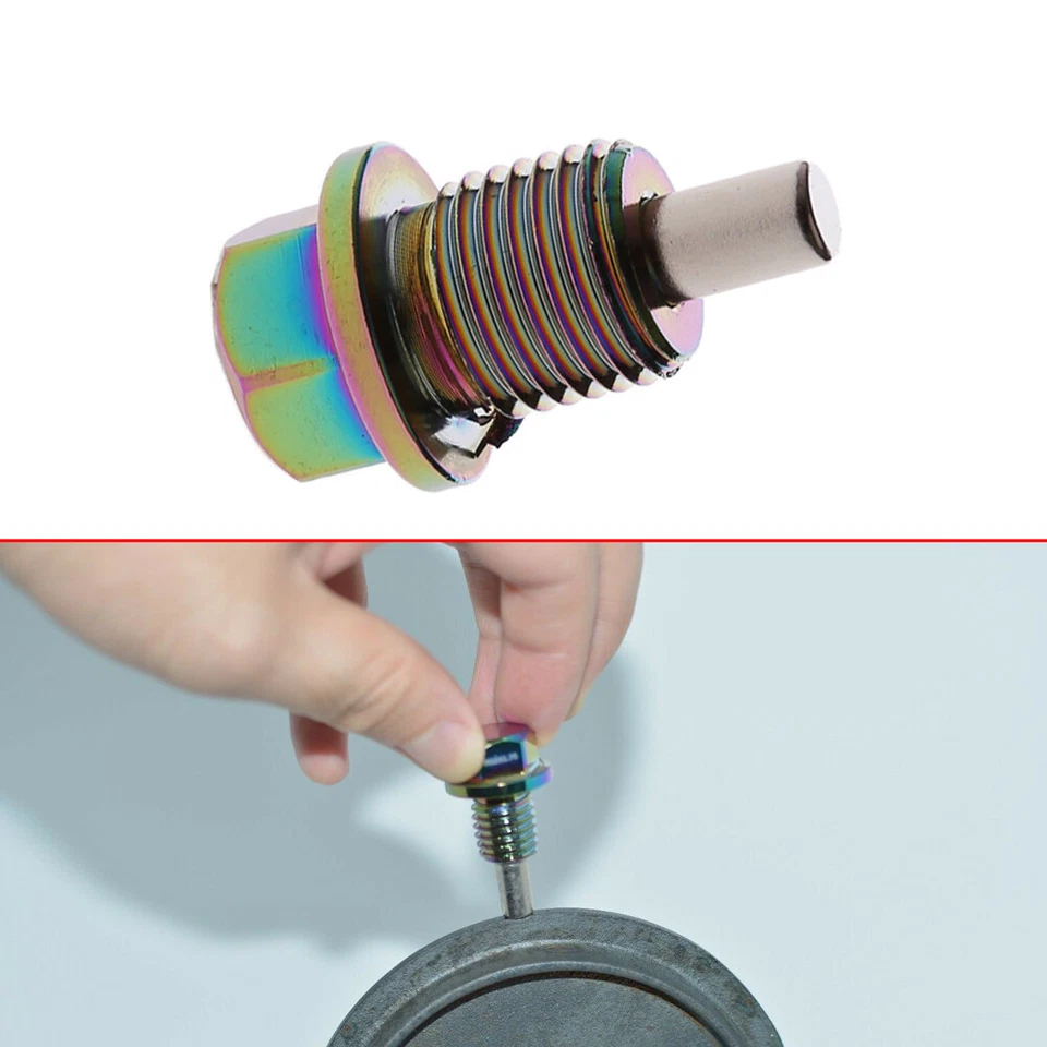 Tapón magnético de drenaje de aceite para motor de automóvil M14x1.5 Tornillo Tuerca Perno Tuerca de sumidero Universal Foto 3 de 4