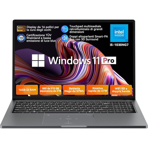 Blackview AceBook 12 Laptop Notebook 16" Intel® Core i5 16GB+512GB Window 11 Pro - Photo 12/12