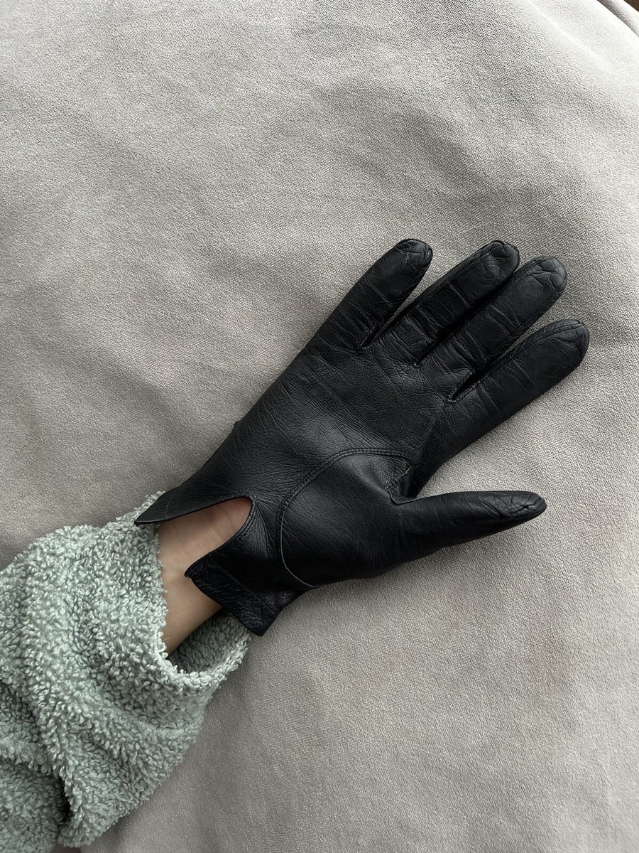 Yves Saint Laurent Leather Gloves Womens 7 or XS/S YSL Black