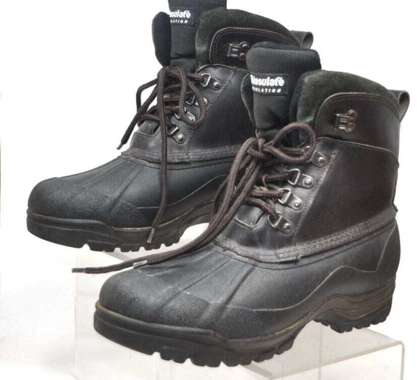 Thinsulate Explorer Mens Boots Black Size Winter Snow Boots Lace Up