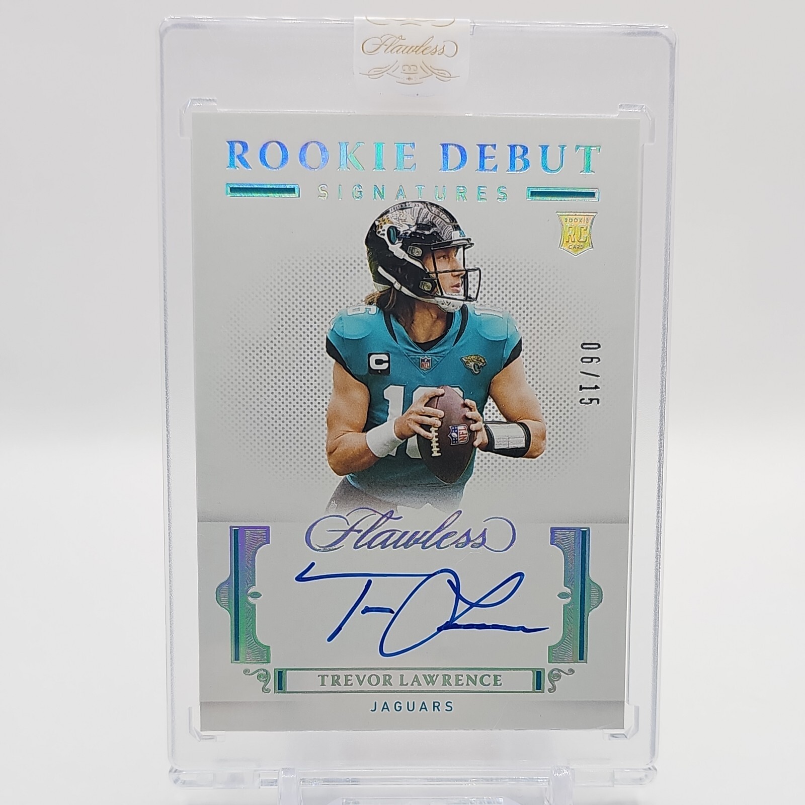 2021 Flawless - Rookie Debut Signatures Silver Trevor Lawrence Auto /15 (AU, RC)