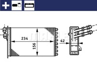 Mahle AH 72 000S WÄRmetauscher, Innenraumheizung FÜR Audi Seat Skoda VW