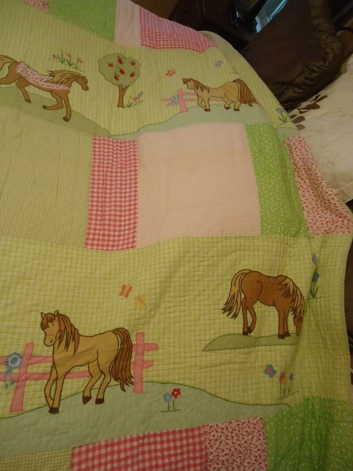 Juego de 3 colchas y 3 farsas para caballos The Comapany Kids niñas  Foto 4 de 4