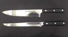 JA Henckels Eversharp Japan Set of 2 Stainless Serrated Chef/Carving Knives 8”