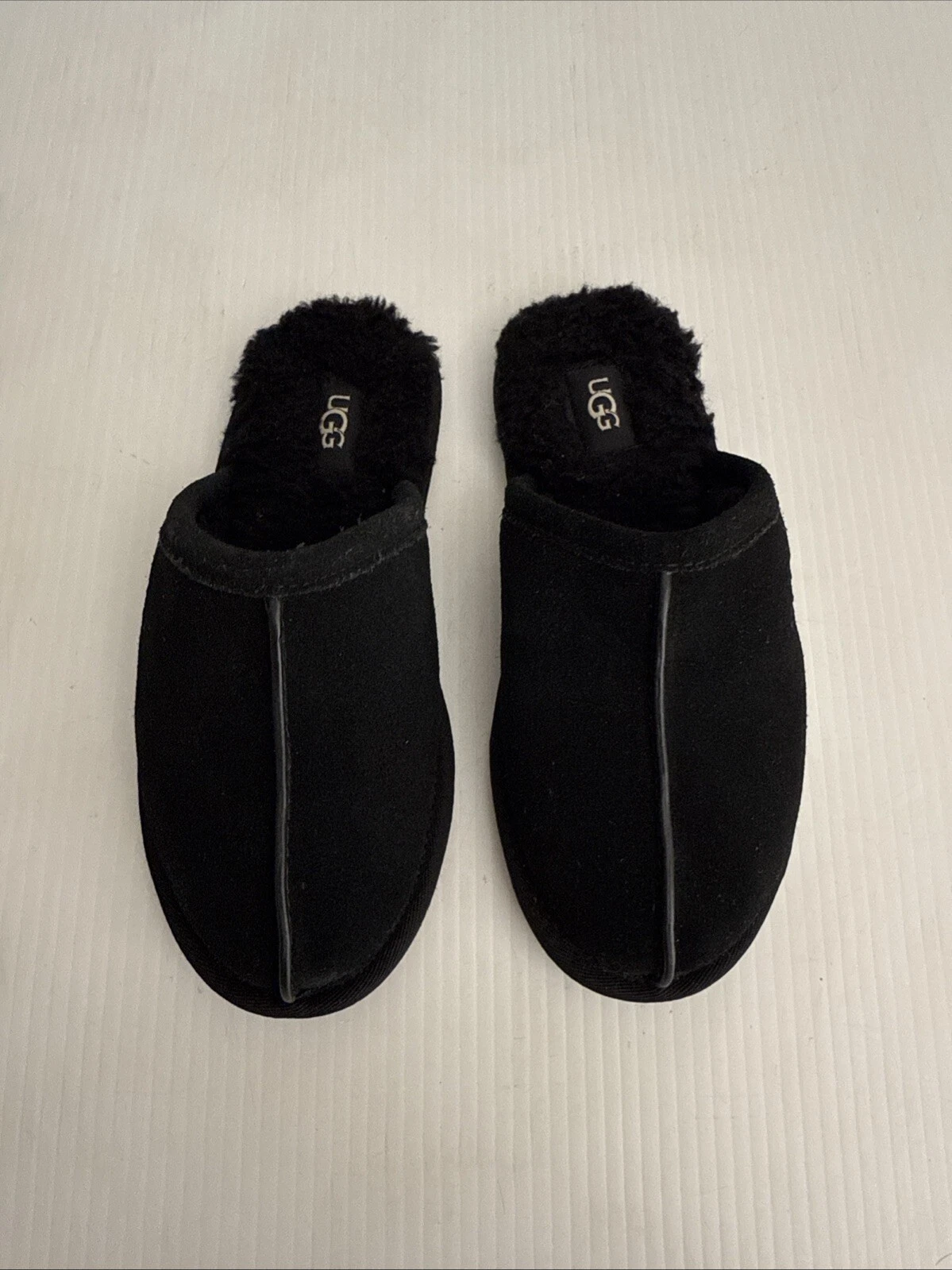 NUOVO UGG Pearl UggPlush Scuff Slip On Casa Ciabatta 1115139 Nero Donna 6 US