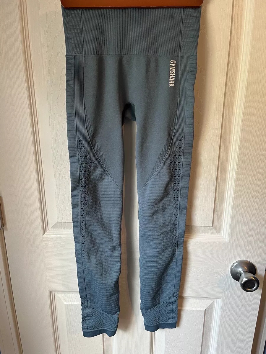 Women s Gymshark Leggings Blue Lazer Cut Holes Womens XSmall eBay