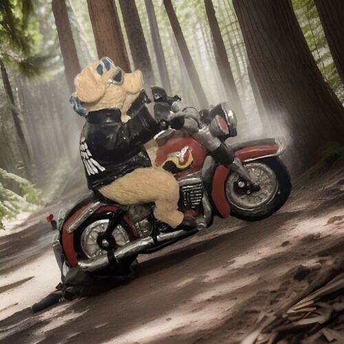 Schwein auf Motorrad Figur Oldtimer 1996 Young's Hog 4487