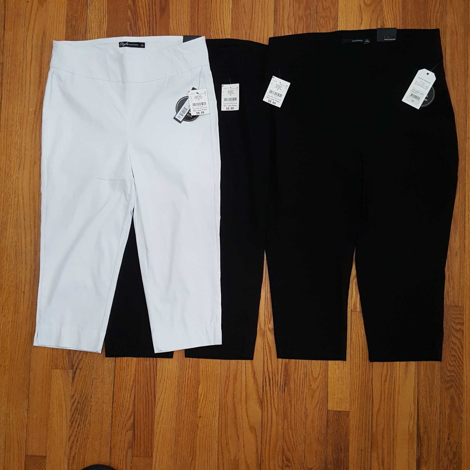 Three NWT ladies Harve Benard capri pants size 16 with elastic waist