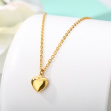 Stainless Steel Love Heart Fashion Pendant Necklaces Virgin Girls Jewelry Chain