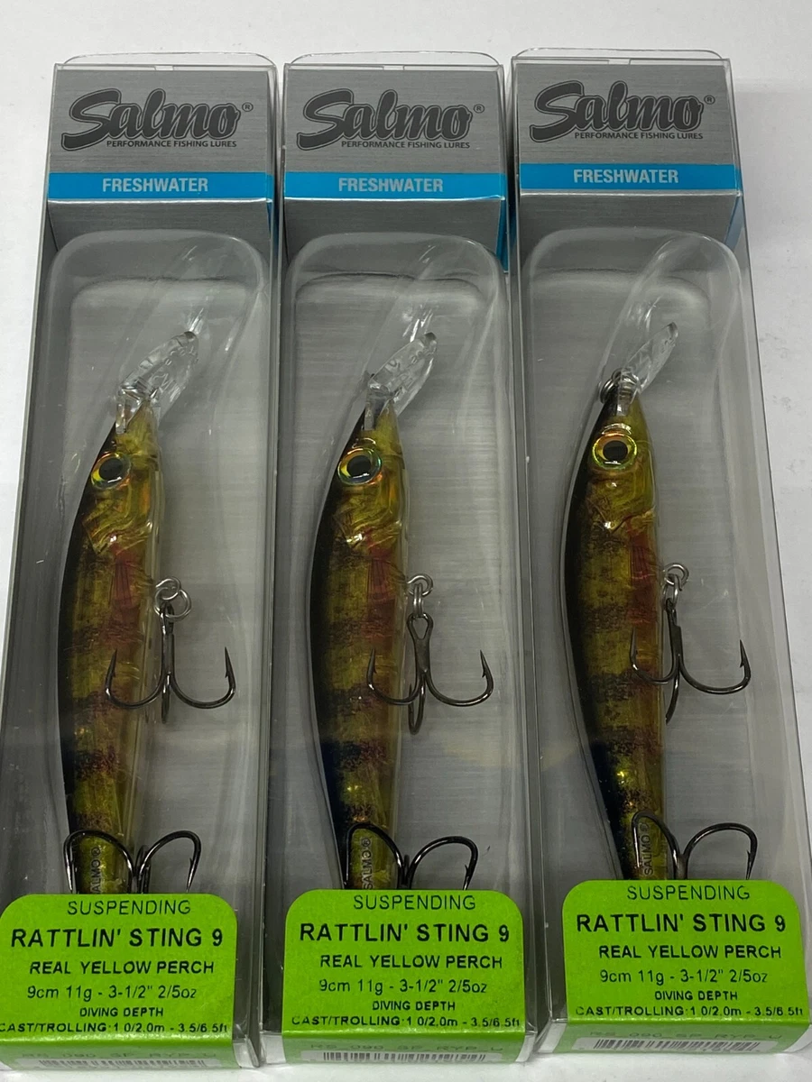 Leurre Suspendant Salmo Sting Minnow S12SP (9cm, 5/8oz) – Parfait Pour Brochet, Perche, Bass