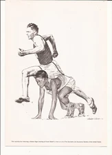 Equitable Life Reproduction Drawing FRANK WYKOFF-Track & Field Olympics