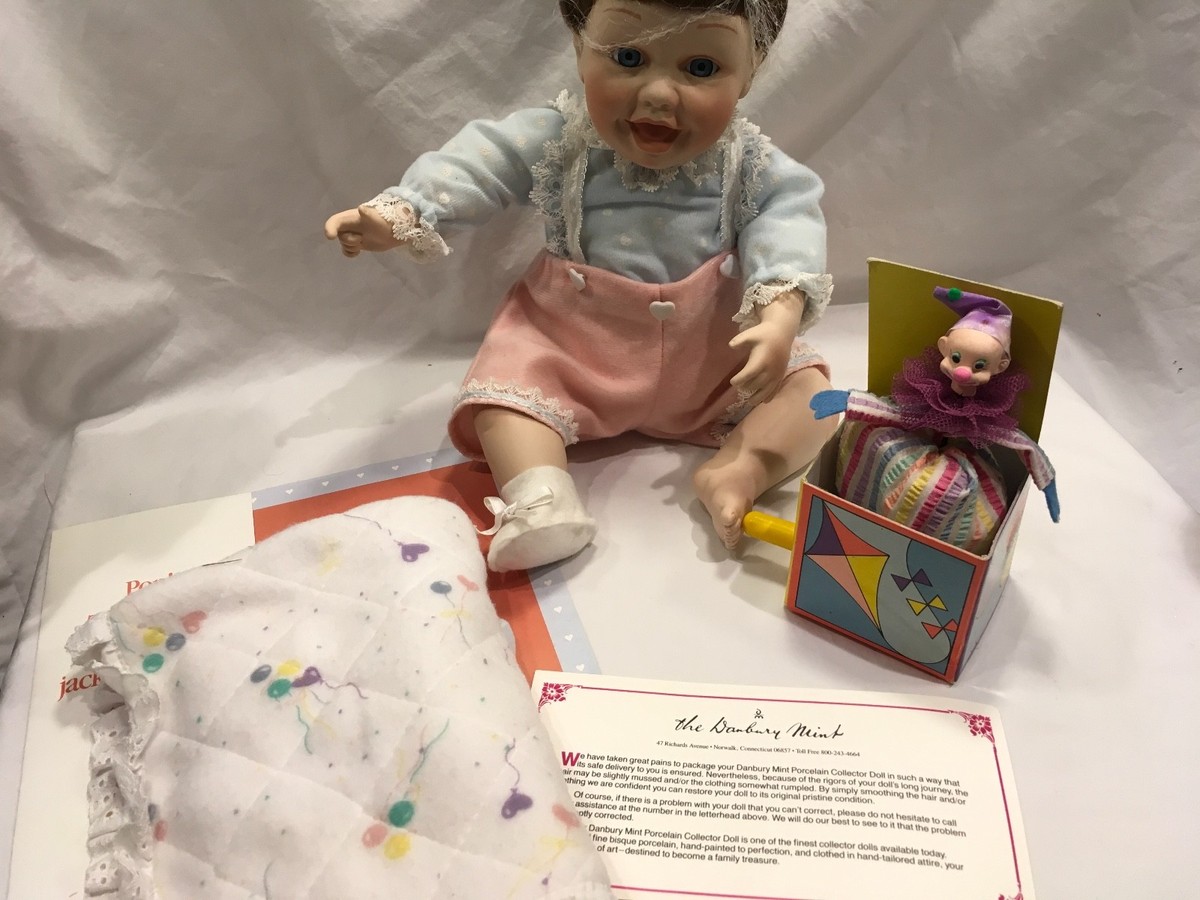 Danbury Mint JACK IN THE BOX Porcelain Baby Doll 1991 Playful