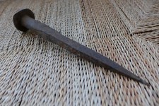 XL iron nail handmade by blacksmith's rare and unique over 9''/23 cm project