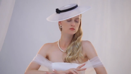 Fascinators For Women Elegant Wide Brim Kentucky Derby Church Dress Fedoras Hat - Video 1 of 1