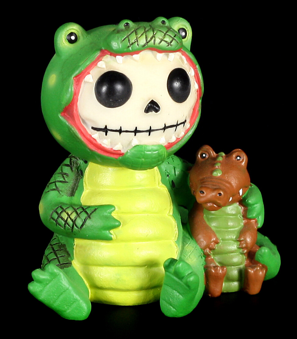 Furry Bones Figure Crocodile Chompsy Fantasy Funny Monster Alligator Statue
